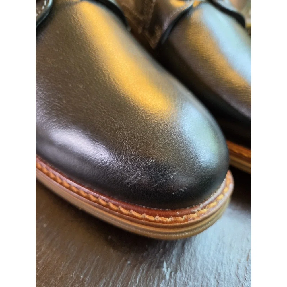 Johnston & Murphy Men's Raleigh XC Flex Leather Plain Toe Black Sz 10.5 NEW $175